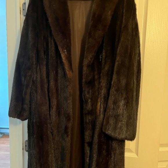 Mink fur coat, Black Perl Mink, with Mink hat - Picture 1 of 3